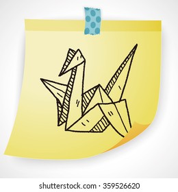 paper bird doodle