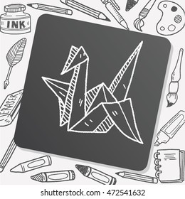 paper bird doodle