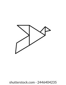 paper bird icon, vector best line icon.