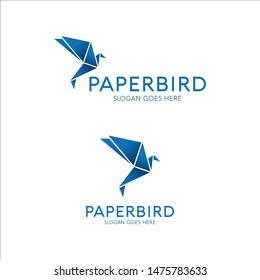 Paper Bird Logo Design Template