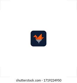 paper bird logo modern design