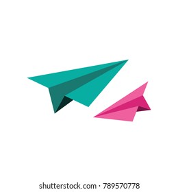 paper bird, origami vector illustration