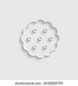 paper biscuit icon vector bakery sign