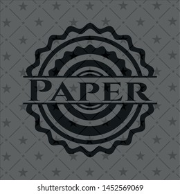 Paper black emblem. Vector Illustration. Detailed.