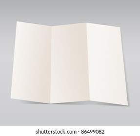 Paper blank brochure template. Ready for a text