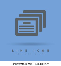 Paper blank minimal vector icon. Document flat line icon for websites and mobile minimalistic flat design.