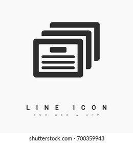 Paper blank minimal vector icon. Document flat line icon for websites and mobile minimalistic flat design.
