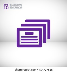 Paper blank minimal vector icon. Document flat line icon for websites and mobile minimalistic flat design.
