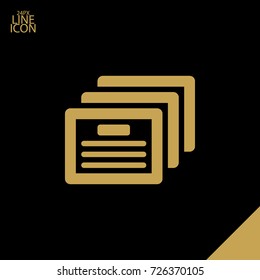 Paper blank minimal vector icon. Document flat line icon for websites and mobile minimalistic flat design.