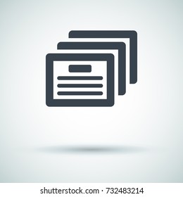 Paper blank minimal vector icon. Document flat line icon for websites and mobile minimalistic flat design.