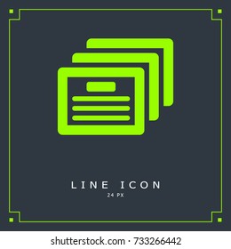 Paper blank minimal vector icon. Document flat line icon for websites and mobile minimalistic flat design.