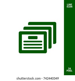 Paper blank minimal vector icon. Document flat line icon for websites and mobile minimalistic flat design.