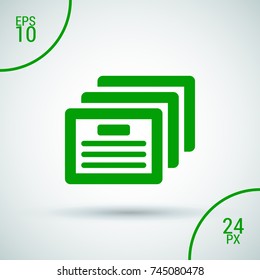 Paper blank minimal vector icon. Document flat line icon for websites and mobile minimalistic flat design.