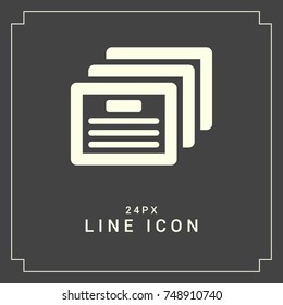 Paper blank minimal vector icon. Document flat line icon for websites and mobile minimalistic flat design.