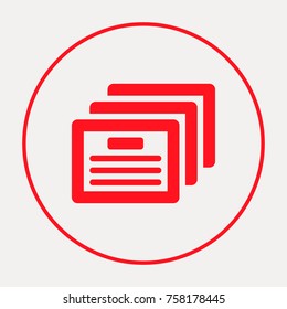 Paper blank minimal vector icon. Document flat line icon for websites and mobile minimalistic flat design.