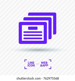 Paper blank minimal vector icon. Document flat line icon for websites and mobile minimalistic flat design.