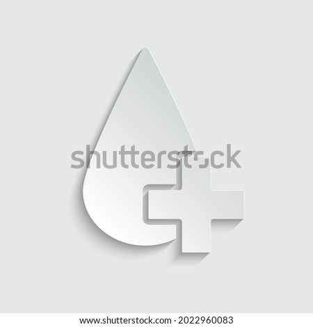 paper blood icon vector black sign