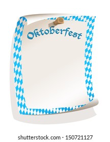 Paper board in bavarian colors 