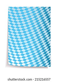 Paper board in bavarian colors on white background