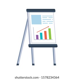 paper board with infographic isolated icon vector illustration design