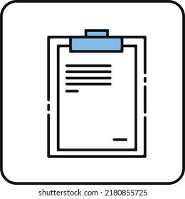 Paper board outline icon for website and as a clipart, vector format.