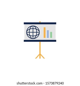 paper board presentation flat icon vector illustration design