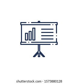 paper board presentation flat icon vector illustration design
