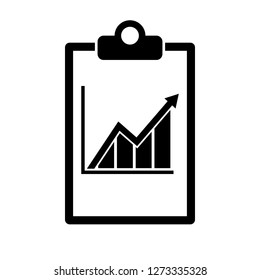 Paper board with schedule vector icon. Logo. Pictogram. Button.