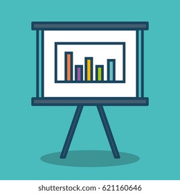 paper board with statistics icon