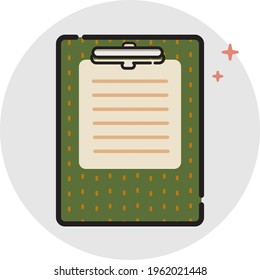 Paper board thin line icon. Modern vector illustration.