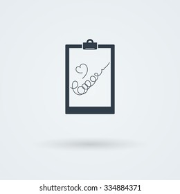 Paper board vector icon. Logo. Pictogram. Button.