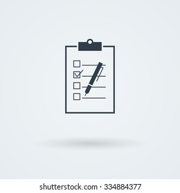 Paper board vector icon. Logo. Pictogram. Button.