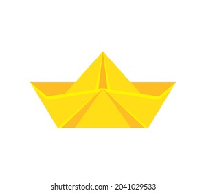 icono de creatividad de lancha de papel aislado