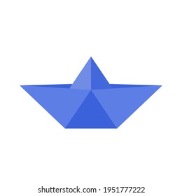 paper boat drawing, vector illustration