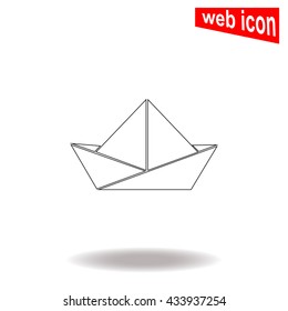 Paper boat icon.