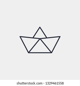 Paper boat icon isolated on background. Watercraft symbol modern, simple, vector, icon for website design, mobile app, ui. Vector Illustration