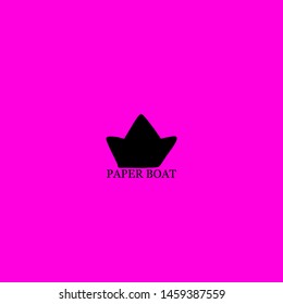 paper boat icon sign signifier vector