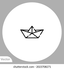 Paper boat icon sign vector,Symbol, logo illustration for web and mobile