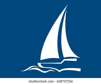 Paper Boat Icon, the silhouette of the vector