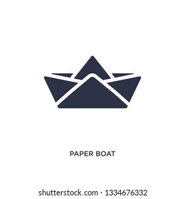 paper boat icon. Simple element illustration from user interface concept. paper boat editable symbol design on white background. Can be use for web and mobile.