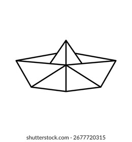 ícone de barco de papel, estilo plano simples, ilustração vetorial, símbolo, pictograma de modelo de logotipo de design, para ui ou ux isolado em branco para aplicativo móvel, editável