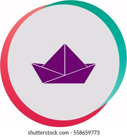 Paper boat  icon. Vector design.