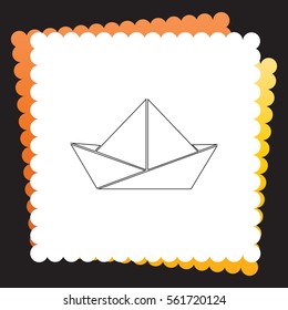 Paper boat  icon. Vector design.