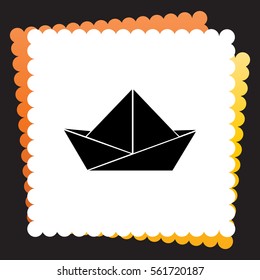 Paper boat  icon. Vector design.