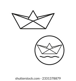 Icono de bote de papel. Ilustración vectorial. EPS 10.