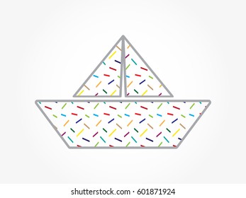 paper boat, icon, vector illustration eps10