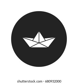 Paper Boat Icon Vector Isolated