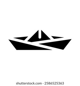 Paper boat icon vector pixel perfect