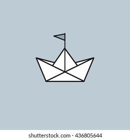 Paper boat illustration.
