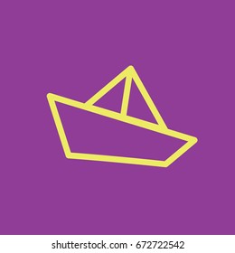 Paper boat illustration. Ship illustration. Vector ship